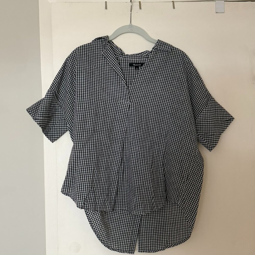 Madewell Womens XS Checkered Top